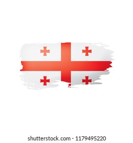 Georgia flag, vector illustration on a white background