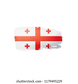 Georgia flag, vector illustration on a white background
