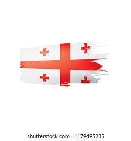 Georgia flag, vector illustration on a white background