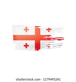 Georgia flag, vector illustration on a white background