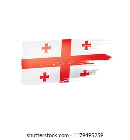 Georgia flag, vector illustration on a white background