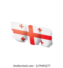 Georgia flag, vector illustration on a white background