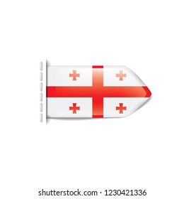 Georgia flag, vector illustration on a white background