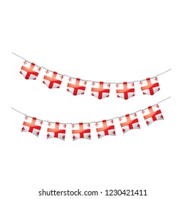 Georgia flag, vector illustration on a white background