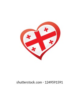 Georgia flag, vector illustration on a white background