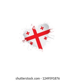 Georgia flag, vector illustration on a white background