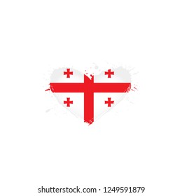 Georgia flag, vector illustration on a white background