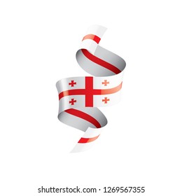 Georgia flag, vector illustration on a white background