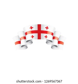 Georgia flag, vector illustration on a white background