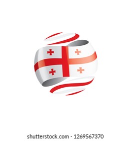 Georgia flag, vector illustration on a white background