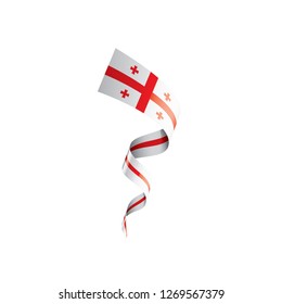 Georgia flag, vector illustration on a white background