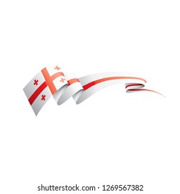 Georgia flag, vector illustration on a white background