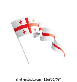 Georgia flag, vector illustration on a white background
