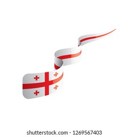Georgia flag, vector illustration on a white background