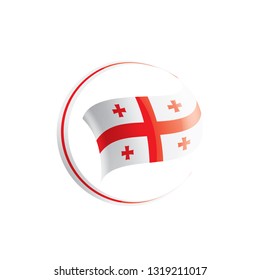 Georgia flag, vector illustration on a white background