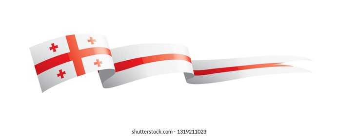 Georgia flag, vector illustration on a white background