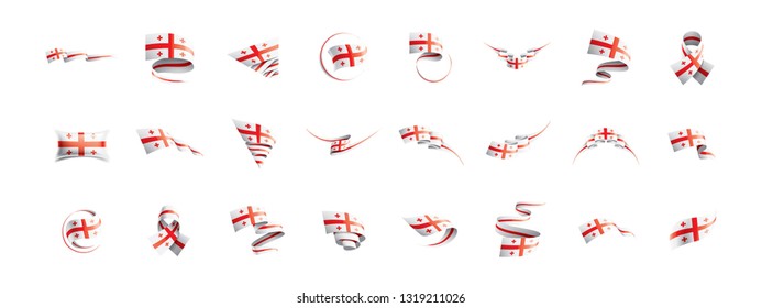 Georgia flag, vector illustration on a white background