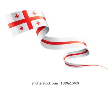 Georgia flag, vector illustration on a white background