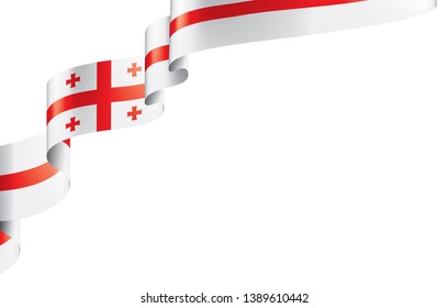 Georgia flag, vector illustration on a white background
