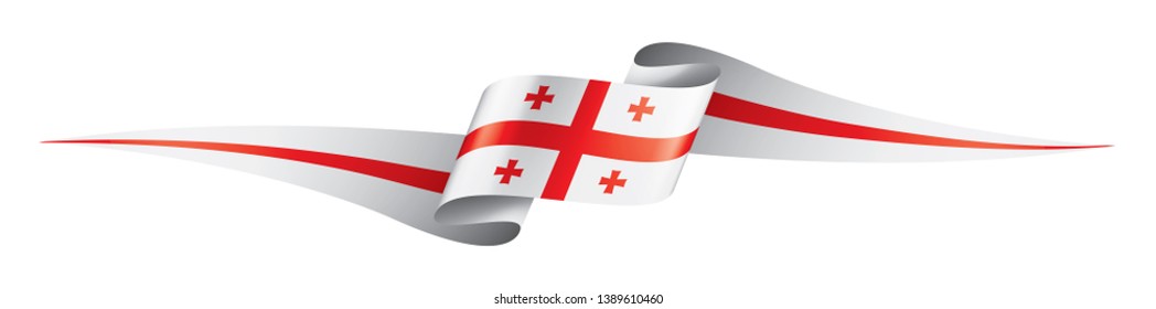Georgia flag, vector illustration on a white background