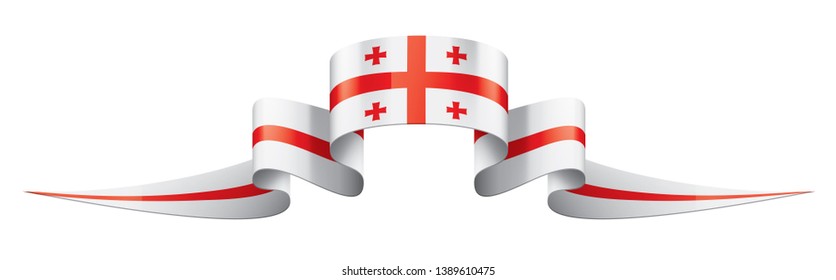 Georgia flag, vector illustration on a white background