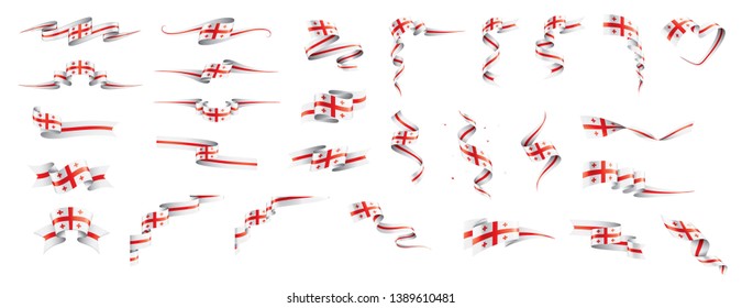 Georgia flag, vector illustration on a white background