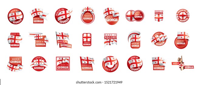 Georgia flag, vector illustration on a white background