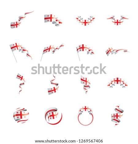 Georgia flag, vector illustration on a white background