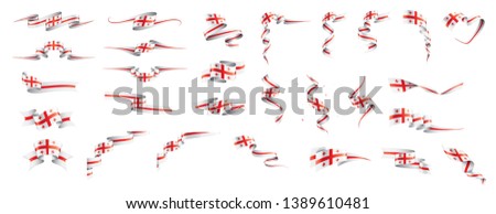 Georgia flag, vector illustration on a white background