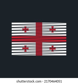 Georgia Flag Vektor. Nationalflagge