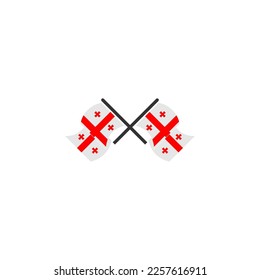 Georgia flags icon set, Georgia independence day icon set vector sign symbol