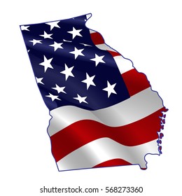 Georgia full of American flag