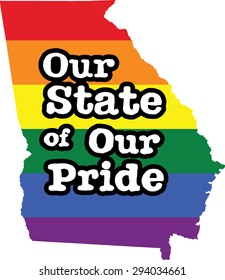 Georgia gay pride vector state sign