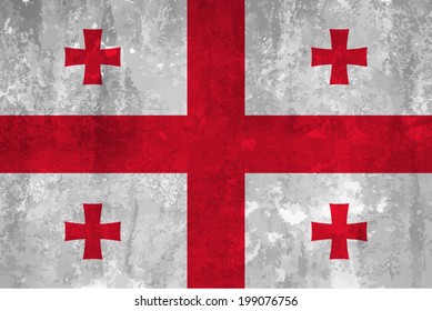 Georgia, Georgian Flag on concrete textured background