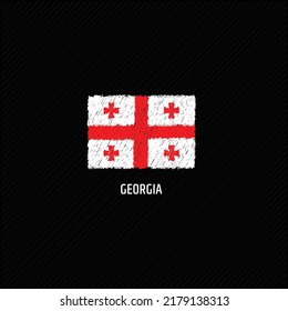Ilustración del vector de la bandera de grifo de Georgia