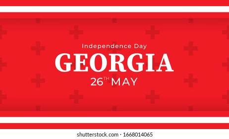 Georgia happy independence day design. Vector for banner, brochure, greeting card, website, ads, and apps. Eps 10