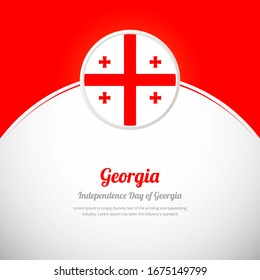 Georgia happy independence day with modern colorful country flag background svg