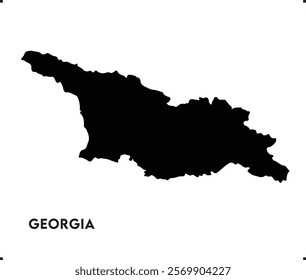 Georgia icon vector design, Georgia Logo design, Georgia's unique charm and natural wonders, Use it in your marketing materials, travel guides, digital projects, Georgia map logo vector, Black vector