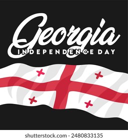 georgia independence day with the flag of the country of georgia