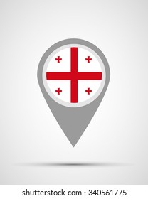 georgia location, flag application, vector illustration, abstract, graphic design
