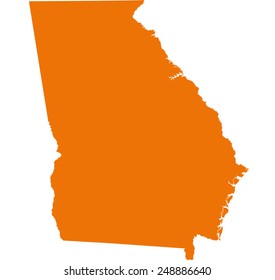 Georgia Map Stock Vector (Royalty Free) 248886640 | Shutterstock