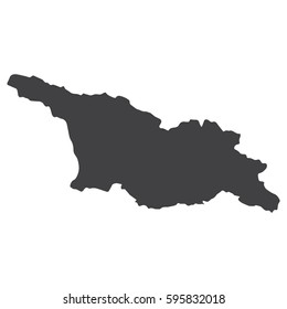 Georgia map in black on a white background. Vector illustration