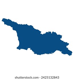 Georgia map. Map of Georgia in blue color