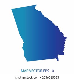 GEORGIA map, blue gradient color , infographic style , on white background with Map World. Wire frame 3D mesh , map 3D,