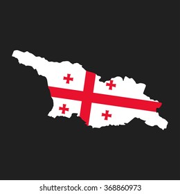 Georgia - map and flag