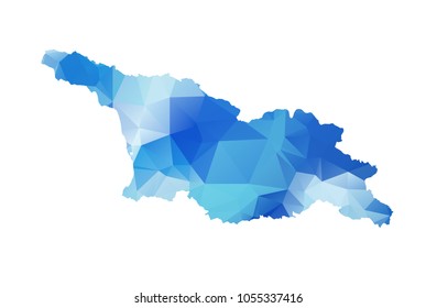 georgia map in geometric polygonal style. georgia map of isolated. Vector Illustration Eps10.