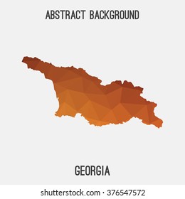Georgia map in geometric polygonal style.Abstract tessellation,modern design background. Vector illustration EPS8