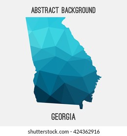 Georgia map in geometric polygonal style.Abstract tessellation,modern design background. Vector illustration EPS8