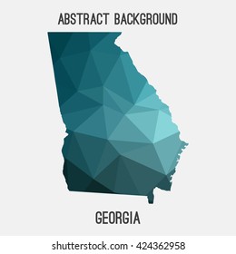 Georgia map in geometric polygonal style.Abstract tessellation,modern design background. Vector illustration EPS8
