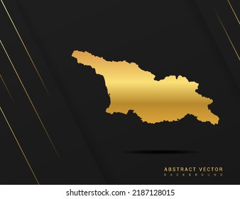 Georgia map of gold gradient style vector Illustration.